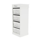4-fiókos komód, fehér, BLANCO