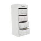 4-fiókos komód, fehér, BLANCO