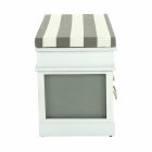 Lóca párnával, 2 fiók, fehér/szürke, SEAT BENCH 2 NEW