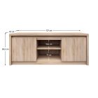 RTV asztal, DTD laminált, tölgy sonoma, NORTY