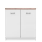 Komód 2D, fehér/tölgy sonoma, TOPTY TYP 13