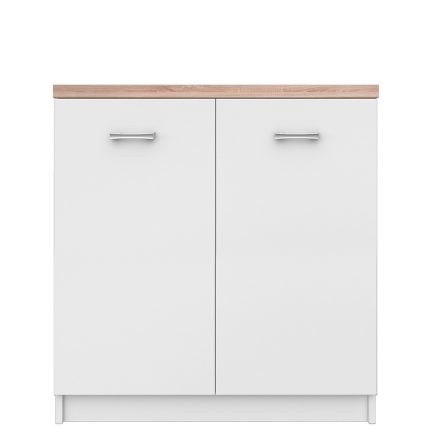 Komód 2D, fehér/tölgy sonoma, TOPTY TYP 13