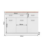 Komód 3d2s, fehér/tölgy sonoma, TOPTY TYP 07