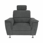 Fotel, szürke szövet, SANTIAGO