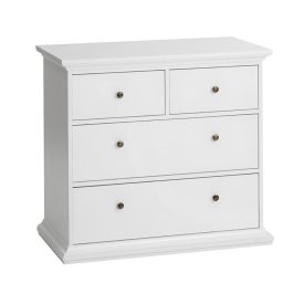 Komód, DTD fóliázott/MDF festett, fehér, PARIS 76716