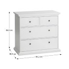 Komód, DTD fóliázott/MDF festett, fehér, PARIS 76716