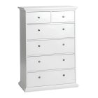 Komód, DTD fóliázott/MDF festett, fehér, PARIS 76718