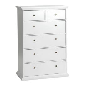 Komód, DTD fóliázott/MDF festett, fehér, PARIS 76718