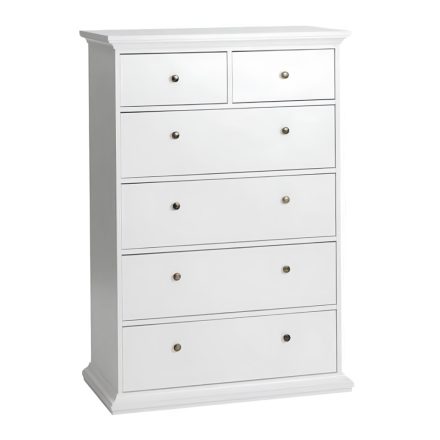 Komód, DTD fóliázott/MDF festett, fehér, PARIS 76718