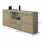 ROCHESTER komód - tölgy