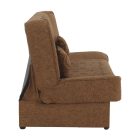 Kanapé, kinyitható rakodótérrel, szövet arany / minta, ASIA NEW