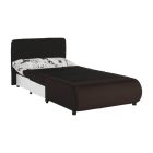 Kinyitható fotel, barna/minta, KENY NEW