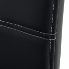 Étkezőszék, fekete/világos varrás, ABIRA NEW