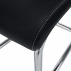 Étkezőszék, fekete/világos varrás, ABIRA NEW