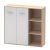 Szekrény, sonoma tölgy/fehér, MAURUS NEW MA32