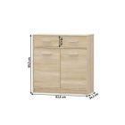 Komód 2D1S, tölgy sonoma, TEYO