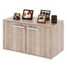 Alacsony szekrény 2-ajtós, DTD laminált, tölgy sonoma, DUNAJ TYP7