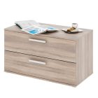 Kétfiókos komód, DTD laminált, sonoma tölgyfa, DUNAJ  8