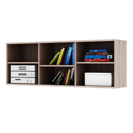 Alacsony könyvespolc, DTD laminált, tölgy sonoma, DUNAJ  TYP12