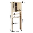 Mosógép szekrény, sonoma tölgyfa, NATALI