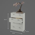 Natali typ 5 fiókos alsó szekrény - fehér