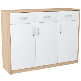 AGNESA TYP 6 sonoma tölgy/fehér komód