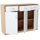 AGNESA TYP 6 sonoma tölgy/fehér komód