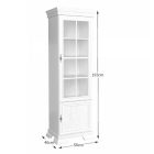 Vitrines szekrény KRW1, fenyő andersen, KORA