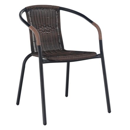 DOREN kerti szék (barna rattan)