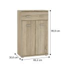 Komód, sonoma tölgyfa, MARIO NEW TYP G