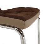 Étkezőszék, barna szövet/textilbőr bézs/króm, SALOMA NEW