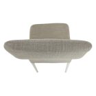 Étkezőszék, bézs szövet/fehér fém, COLETA NOVA