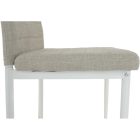 Étkezőszék, bézs szövet/fehér fém, COLETA NOVA