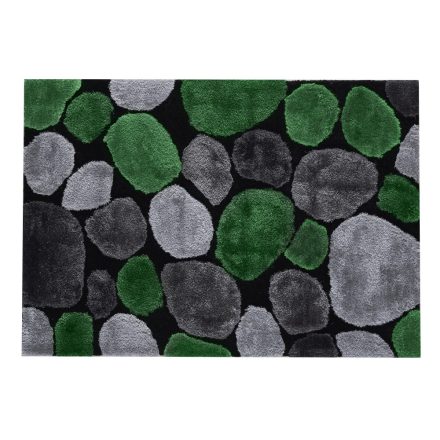 PEBBLE 1 zöld mintás szőnyeg - 80x150
