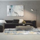 MARION 1 kék mintás szőnyeg - 80x200