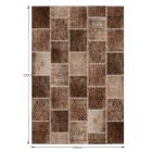 ADRIEL 2 barna patchwork mintás szőnyeg - 160x230