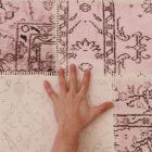ADRIEL 3 rózsaszín patchwork mintás szőnyeg - 80x150