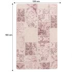 ADRIEL 3 rózsaszín patchwork mintás szőnyeg - 120x180