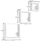 Polcok, 3 db, fehér, KVADRO New DR-WS-6103