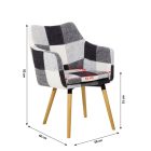 Landor Patchwork fotel - szürke