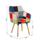 Landor Patchwork fotel - mintás