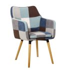 Landor Patchwork fotel - kék