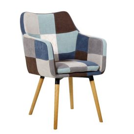Landor Patchwork fotel - kék