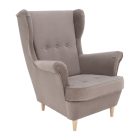 RUFINO fülesfotel bükk lábbal - szürke