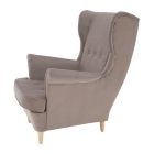 RUFINO fülesfotel bükk lábbal - szürke