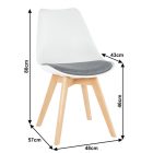 Damara design étkezőszék  - szürke