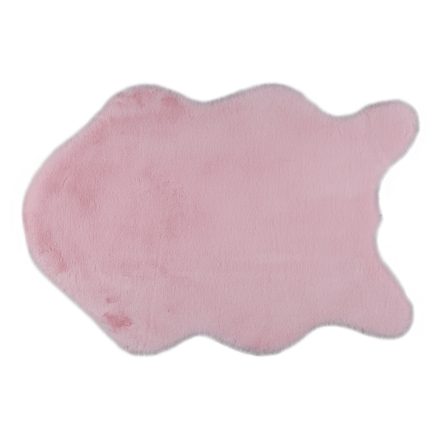 RABIT szőrme szőnyeg - rózsaszín