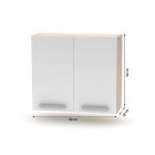 Konyhabútor 2,4 m, tölgy sonoma/fehér, NOVA PLUS