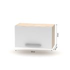 Konyhabútor 2,4 m, tölgy sonoma/fehér, NOVA PLUS