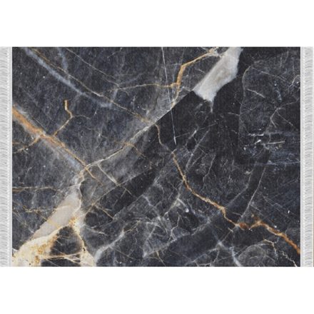 RENOX 1 fekete márvány mintás szőnyeg - 80x150